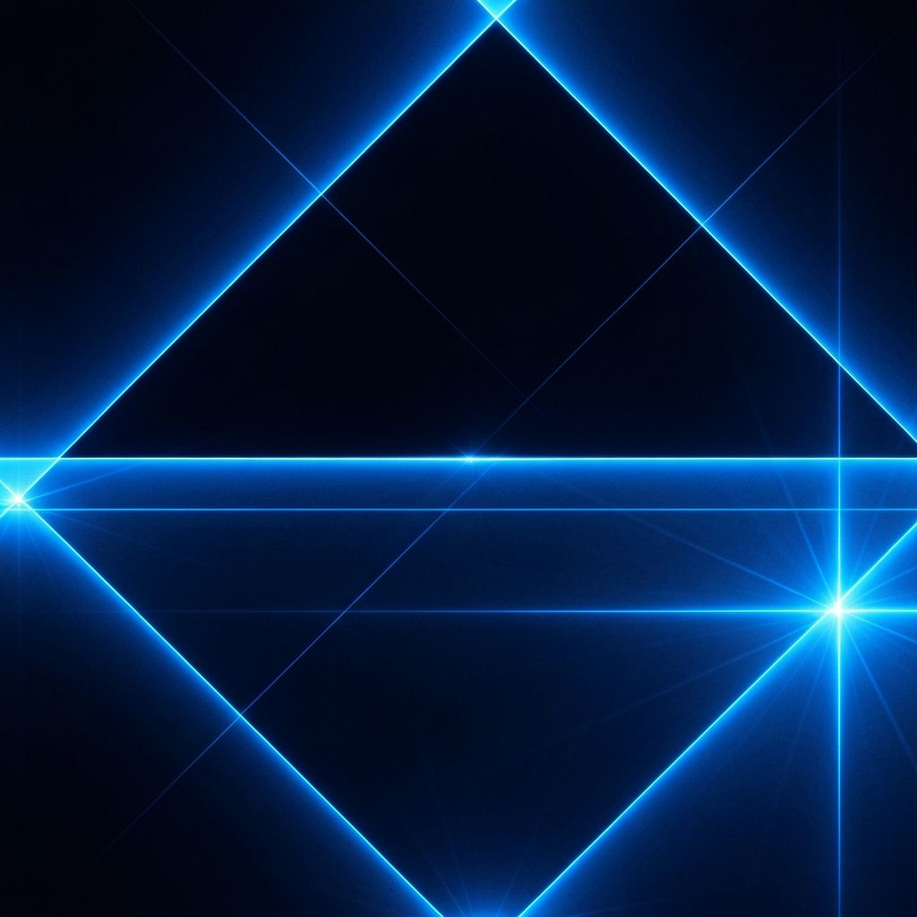 Abstrakte wissenschaftliche Darstellung mit geometrischen Mustern, die optische Wissenschaft symbolisieren